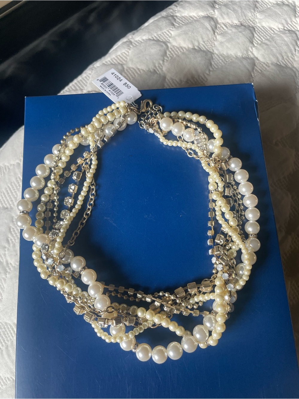 ViVI Layered Pearl and Gold-Tone Multi-Strand Necklace